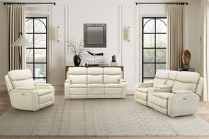 Gunner - Power Console Loveseat Recliner With Power And Power Headrest - Almond