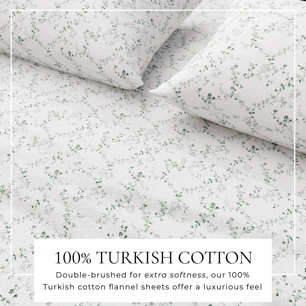 Turkish Cotton Flannel Sheet Set - Winter Floral Collection