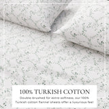 Turkish Cotton Flannel Sheet Set - Winter Floral Collection