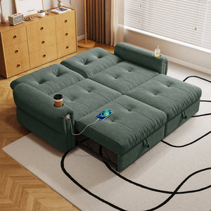 Chenille Convertible Sofa Bed