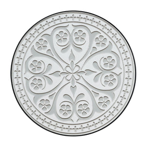 Outdoor Round Side Table With Mosaic Style Top And Curved Iron Legs