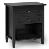 Warm Shaker Bedside Table - Black