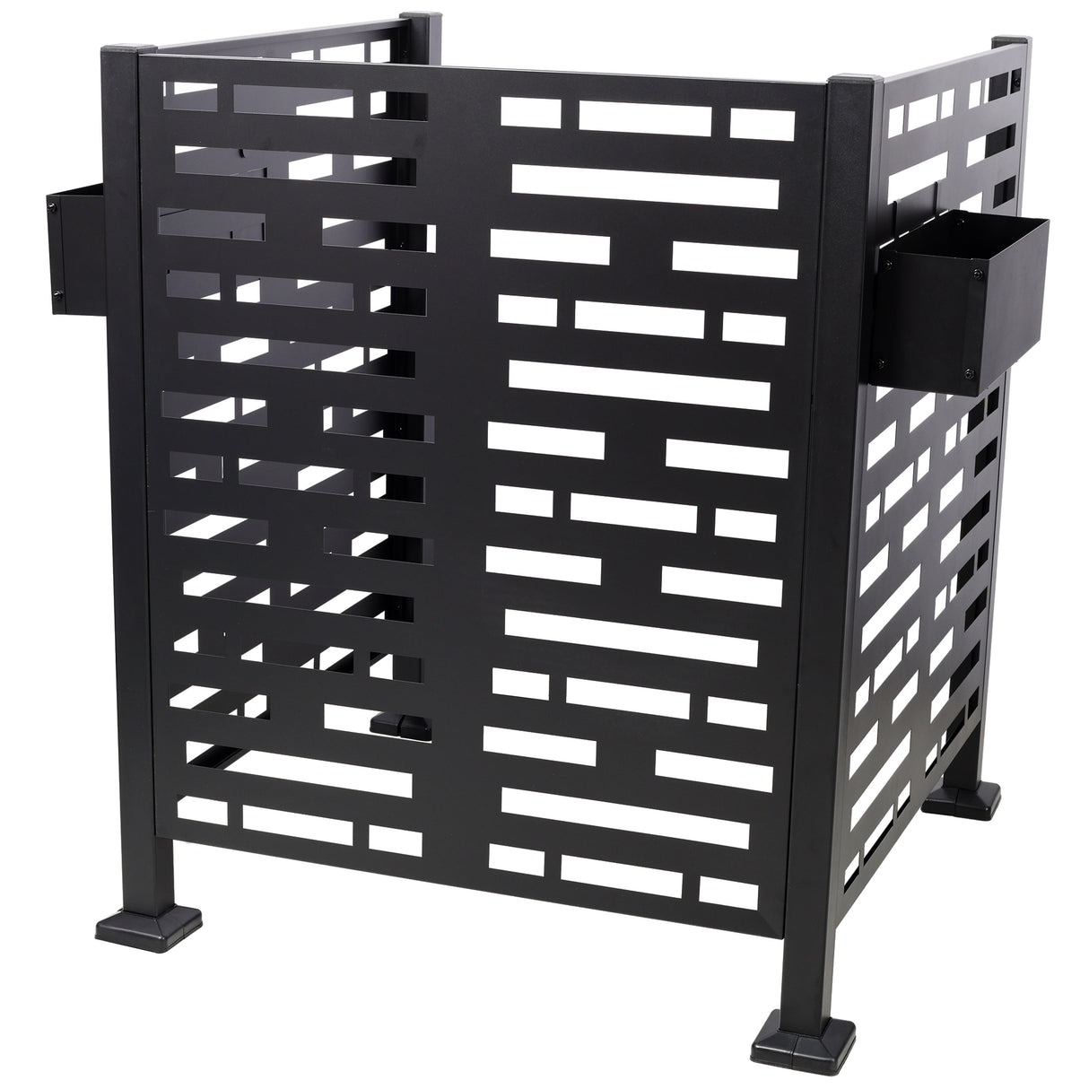 3x3 Ft Metal Air Conditioner Privacy Fence with Planter Boxes