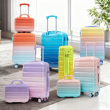 14'/20' 2 pcs/set PC Spinner Wheel Luggage with Gradient Color and Lock