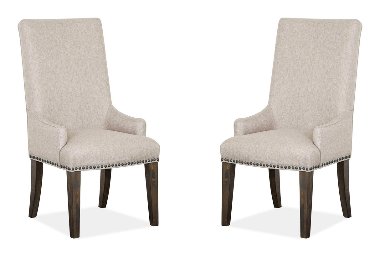 Bellamy - Upholstered Host Chair (Set of 2) - Peppercorn