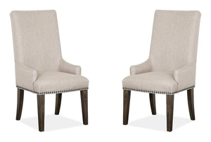 Bellamy - Upholstered Host Chair (Set of 2) - Peppercorn