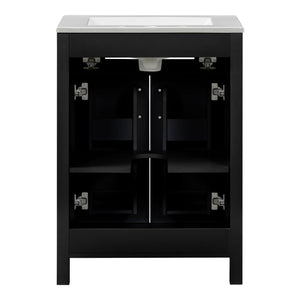 Bathroom Vanity Combo With Ceramic Sink, Luxurious Space-Saving Vanity, 2 Soft Close Doors