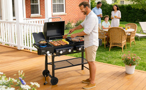 All-in-One Propane Gas Grill with Grilling & Griddling Functions