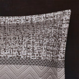 7 Piece Jacquard Comforter Set Grey/Taupe King