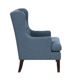 Button-Tufted Upholstered High Back Accent Chair