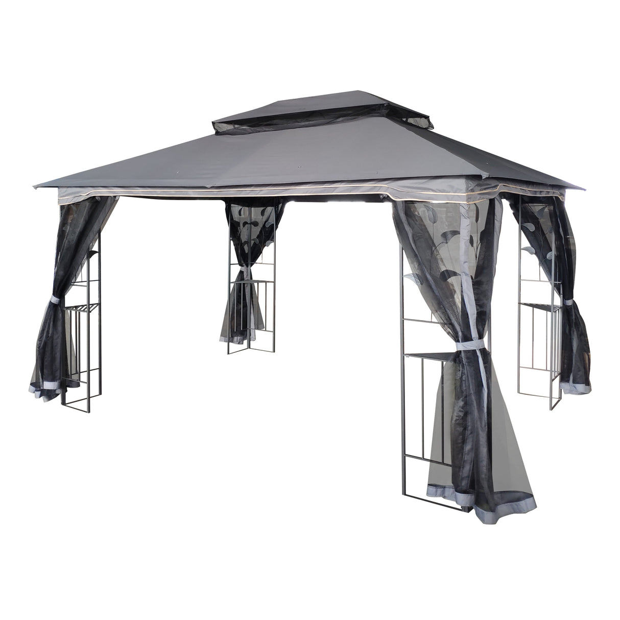 Gazebo tent with double roof & mosquito net