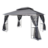 Gazebo tent with double roof & mosquito net