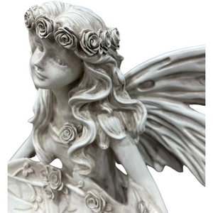 12.80" High Garden Fairy Figurine with Leaf Tray