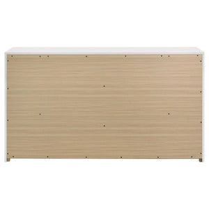 Ines 6-drawer Bedroom Dresser Cabinet White High Gloss