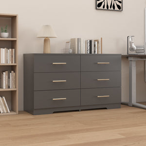 Large 6 Drawers Chest Of Drawer Dressers Table With Handle