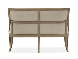 Lancaster - Bench With Upholstered Seat & Back - Dovetail Gray