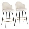 Ahoy - Contemporary Fixed Height Counter Stool Round Footrest (Set of 2)