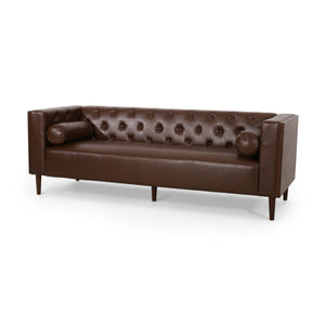 Contemporary 3 Seater Sofa With Tufted Design
