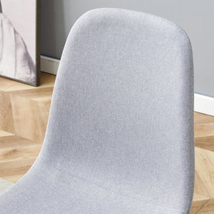 Modern Medieval Style Cushioned Side Chairs Set With Metal Legs For Kitchens