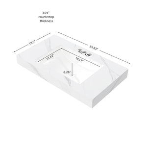 36" MURI Carrara Bathroom Vanity