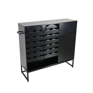 Buffet Cabinet with Storage and Woven Doors