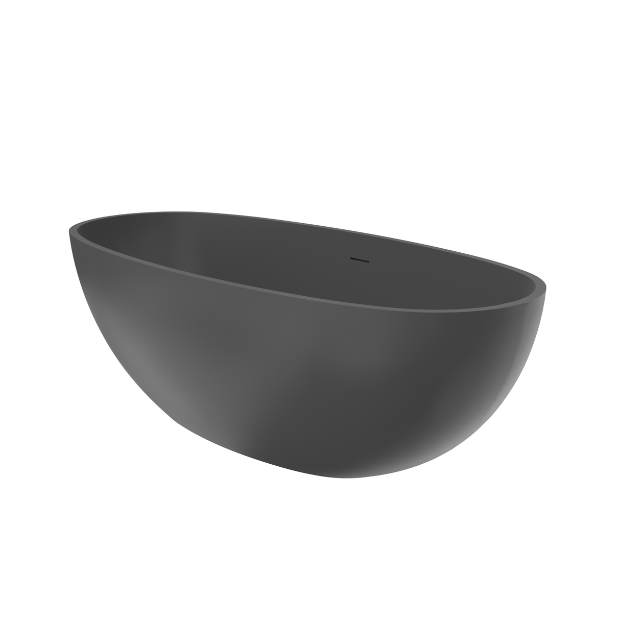 65.2 Inch Freestanding Solid Surface Soaking Bathtub
