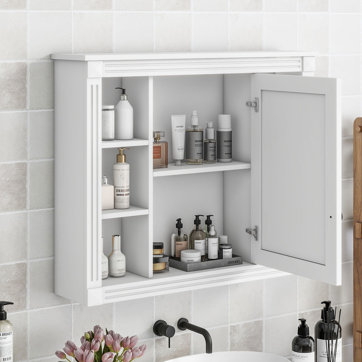 Wall Mounted Bathroom Storage Cabinet With Mirror
