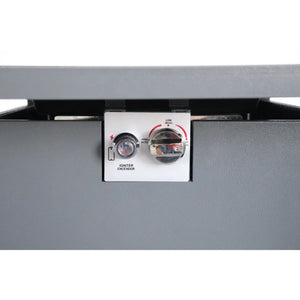 Outdoor Fire Pit Table With Lid - Gray