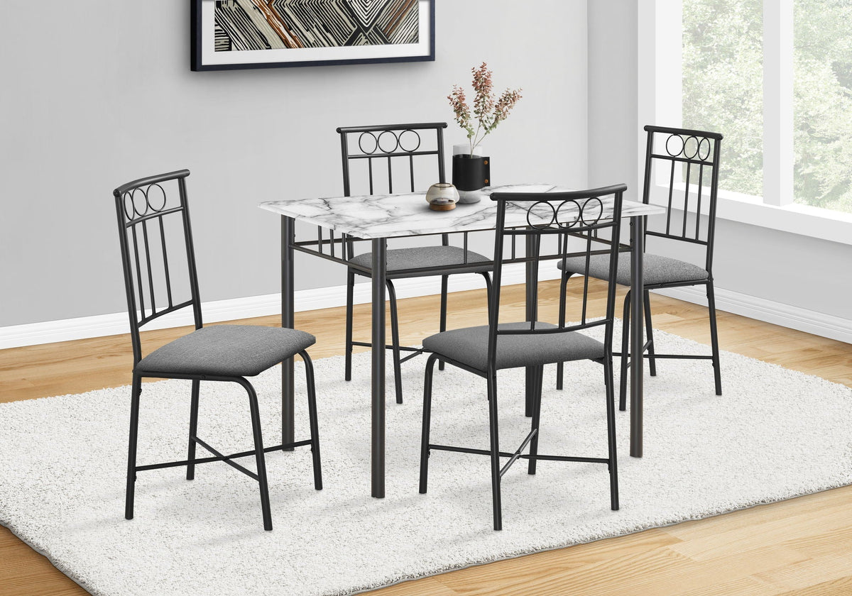 5 Pieces Small Rectangular Dining Table Set
