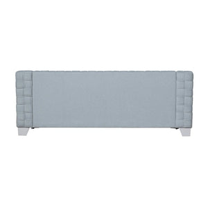 Saree - Sofa - Light Teal Chenille & White