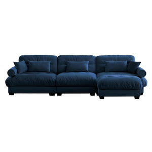 Super Comfort Oversized Modular Sectional Sofa With Movable Ottoman