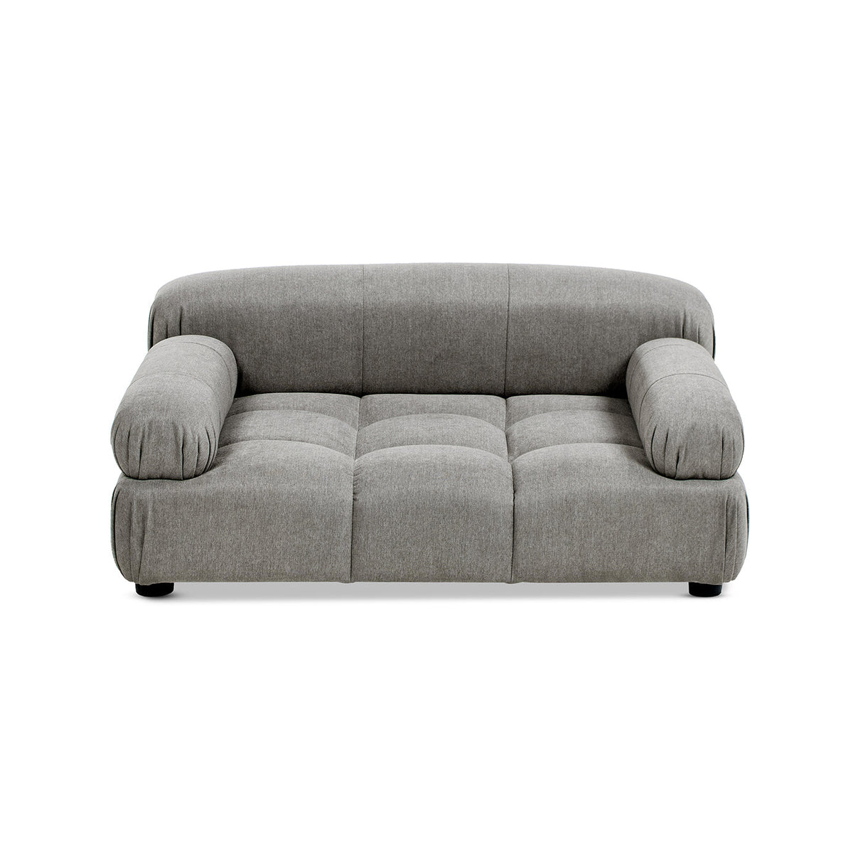 Marcel Upholstered Modern Pet Bed, Small to Medium Dog or Cat Uptown Gray Performance Velvet