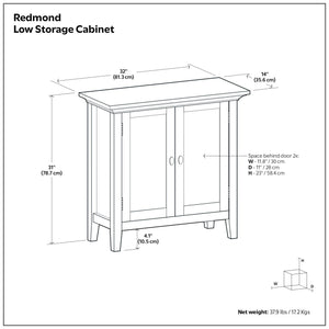 Redmond - Low Storage Cabinet - Hickory Brown