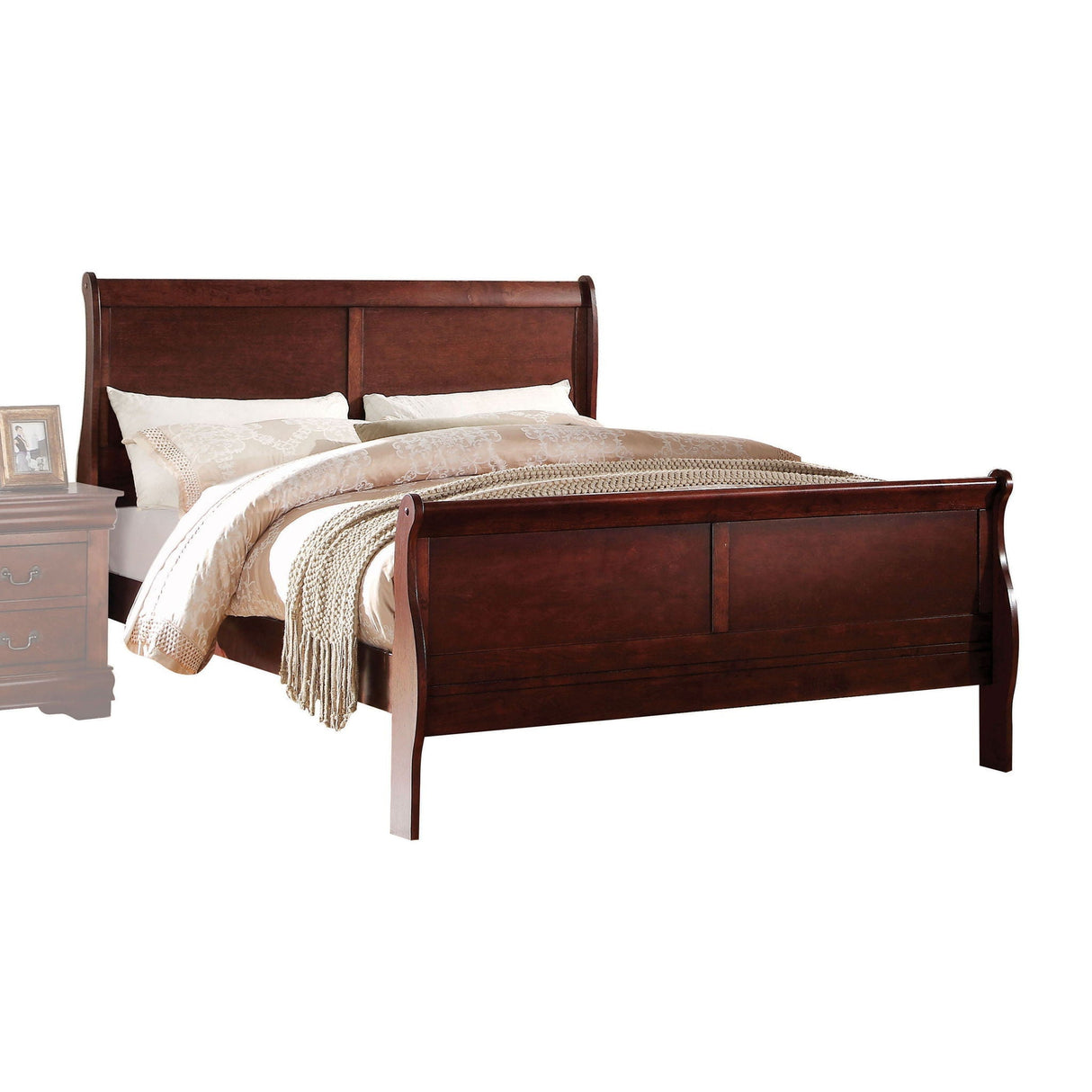 Louis Philippe Sleigh Style Bed