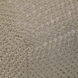 Semi Rounded Pouf, Cable Knitted, Perfect Seating