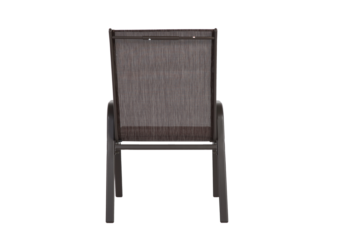 4 Piece Patio Chairs Set with Breathable Textilene Fabric (Brown)