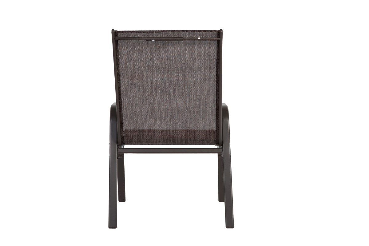 8 Piece Patio Chairs with Breathable Textilene Fabric - Brown
