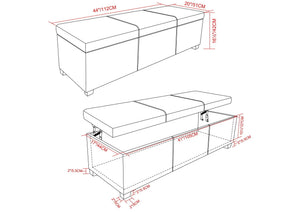 Avalon - Lift Top Rectangular Storage Ottoman - Tanners Brown