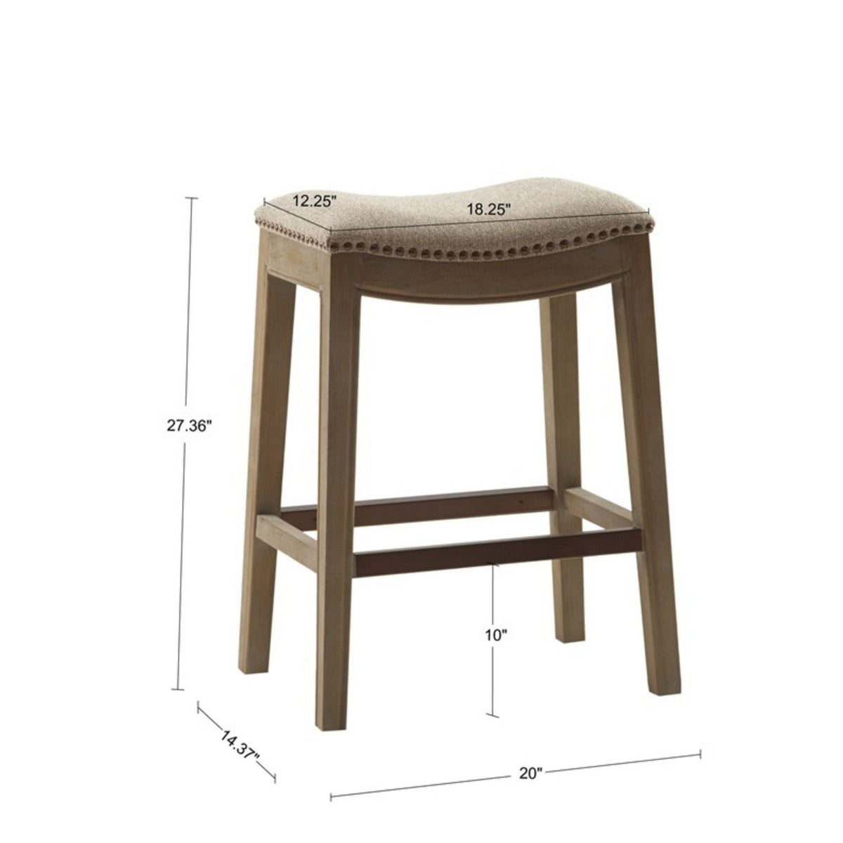 Saddle Counter Stool With High Density Foam