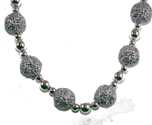 Beaded Garland Silver - 72"