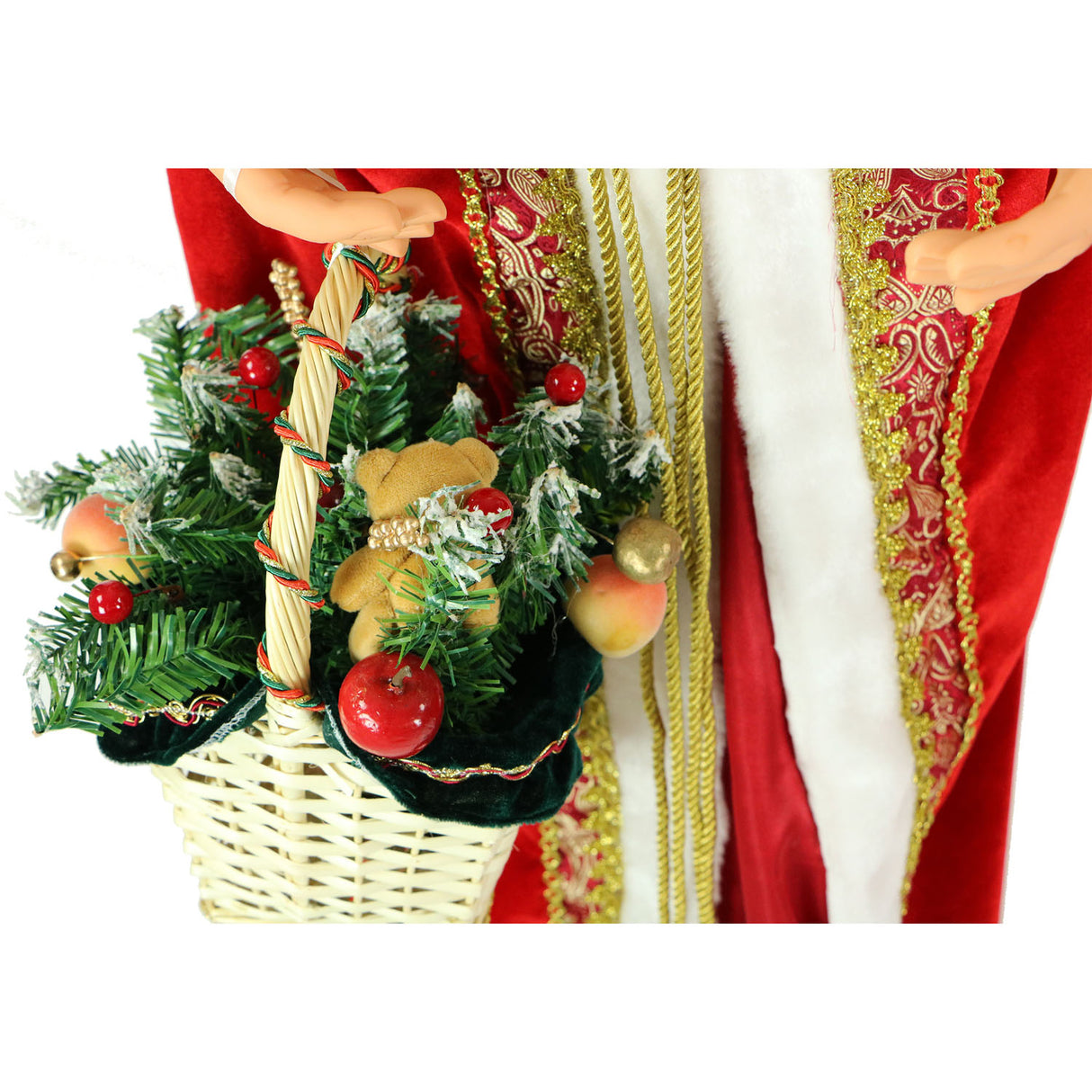 Fraser Hill Farm 58-in. Life-Size Dancing Mrs. Claus with Basket Animatronic Figurine