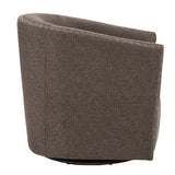 Fantasyy Upholstered Swivel Chair with Nailhead Trim and Curved Design - Accent Chairs