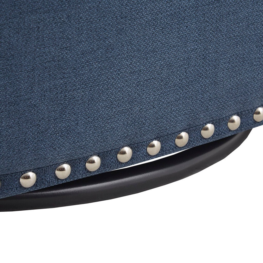 Fantasyy Upholstered Swivel Chair with Nailhead Trim and Curved Design - Accent Chairs