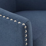 Fantasyy Upholstered Swivel Chair with Nailhead Trim and Curved Design - Accent Chairs