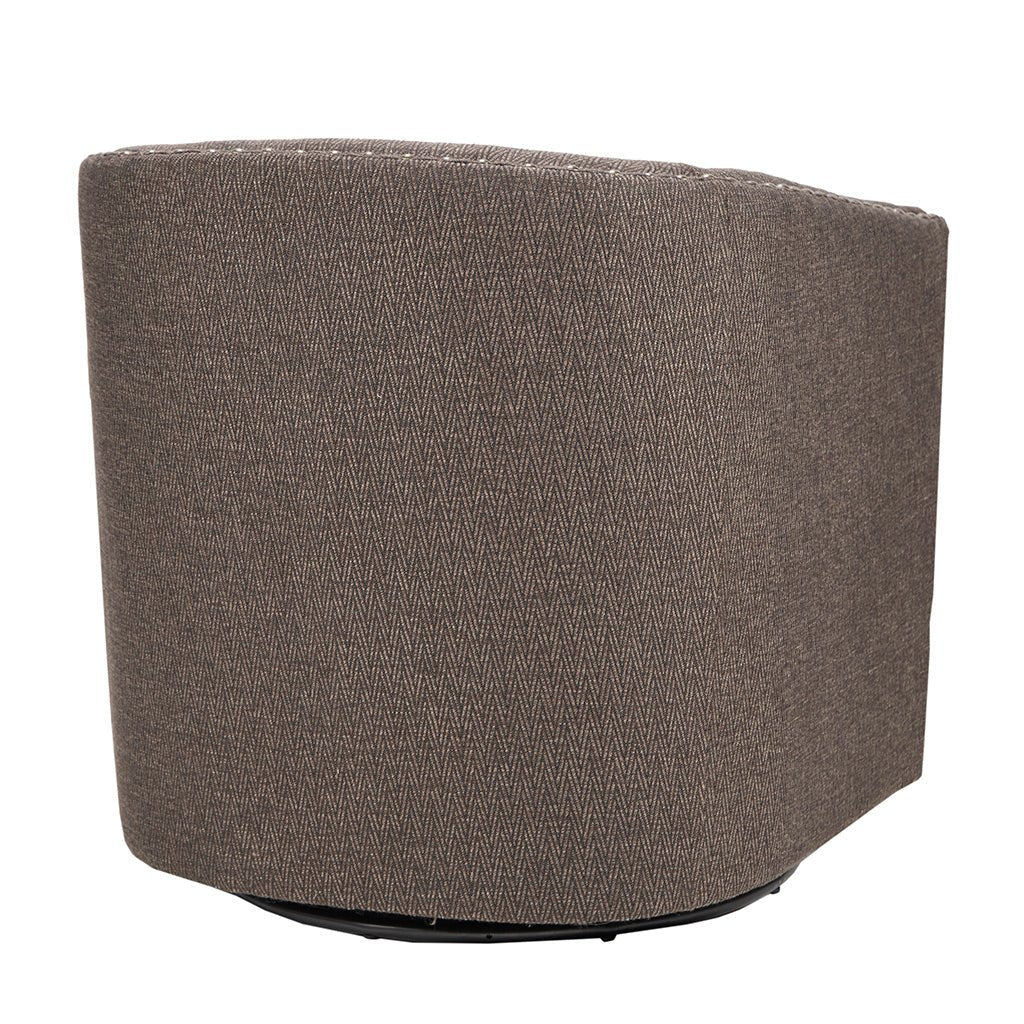 Fantasyy Upholstered Swivel Chair with Nailhead Trim and Curved Design - Accent Chairs