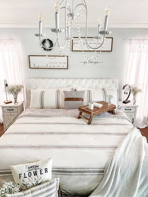 Farmhouse Stripe Reversible Comforter Set