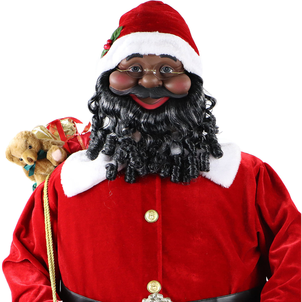 58-in. Dancing African American Santa Animatronic