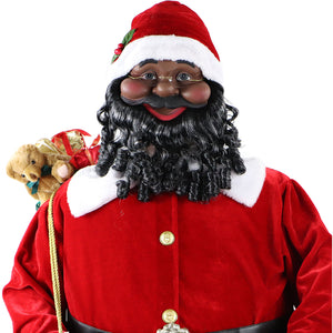 58-in. Dancing African American Santa Animatronic