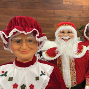 Fraser Hill Farm 58-in. Life-Size Dancing Santa Claus with Naughty and Nice List, Gifts and Toy Sack Animatronic Figurine