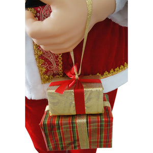 Fraser Hill Farm 58-in. Life-Size Dancing Santa Claus with Naughty and Nice List, Gifts and Toy Sack Animatronic Figurine